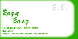 roza bosz business card